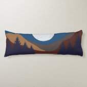 Rustikale Abstrakte Landschaft Forest Moon Reflekt Seitenschläferkissen (Vorderseite)