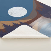 Rustikale Abstrakte Landschaft Forest Moon Reflekt Sherpadecke (3/4)