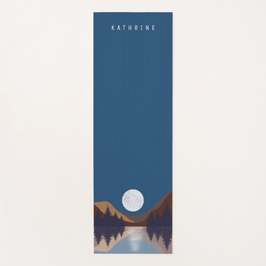 Rustikale Abstrakte Landschaft Forest Moon Reflekt Yogamatte (Vorderseite)