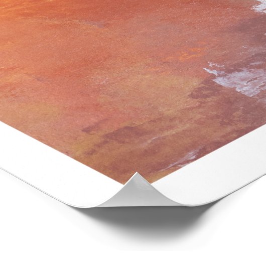 Rustikale abstrakte Malerei Poster (Ecke)