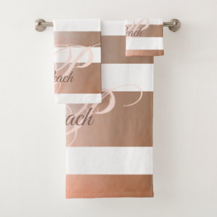 rustikale Abstrakte Monogramm Badhandtuch Set