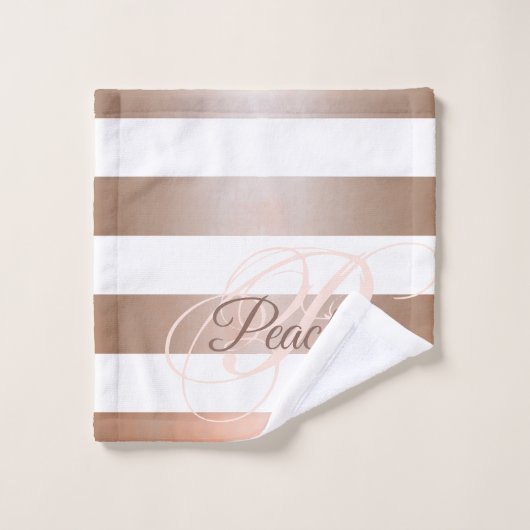 rustikale Abstrakte Monogramm Badhandtuch Set (Waschlappen)