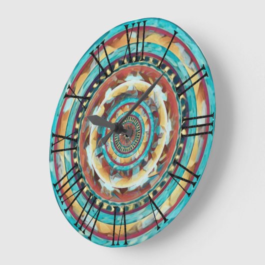 Rustikale Abstrakte Südwestmauer-Uhr Große Wanduhr (Winkel)