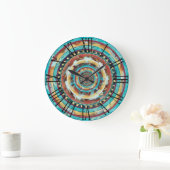 Rustikale Abstrakte Südwestmauer-Uhr Große Wanduhr (Zuhause)