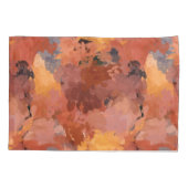 Rustikale Abstrakte Wasserfarbe Herbst Kunst Kissenbezug (Rückseite-Links)