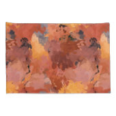 Rustikale Abstrakte Wasserfarbe Herbst Kunst Kissenbezug (Rückseite-Rechts)