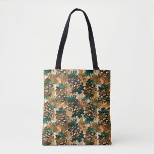 Rustikale Abstrakte Wasserfarbe Pinecones Tasche