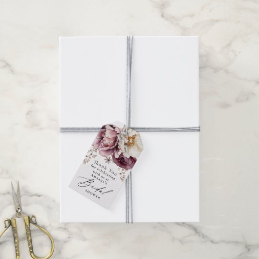 Rustikale Abundanz der Flora Vielen Dank für Ihre  Geschenkanhänger (Mit Garn)