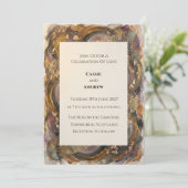 Rustikale Achat-Geode-Gold-Wasserfarben-Hochzeit Einladung (Stehend Vorderseite)