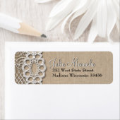 Rustikale Adressetiketten für Burlap und Spitzen (Insitu)