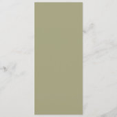 Rustikale Adventure Mountain Forest Wedding Menükarte (Rückseite)