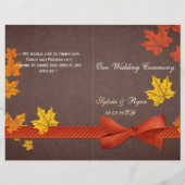 Rustikale Ahorn-Blätter fallen zweimal zum Hochzei (Vorderseite)