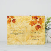 Rustikale Ahorn-Blätter fallen zweimal zum Hochzei (Stehend Vorderseite)