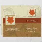 Rustikale Ahorn-Blätter fallen zweimal zum Hochzei (Vorne/Hinten)