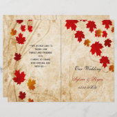 Rustikale Ahorn-Blätter fallen zweimal zum Hochzei (Vorne/Hinten)