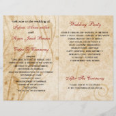 Rustikale Ahorn-Blätter fallen zweimal zum Hochzei (Rückseite)