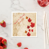 Rustikale Ahorn-Blätter, Papierservietten aus Hoch (Beispiel)