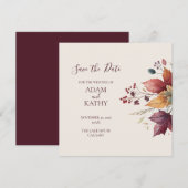 Rustikale Ahornblatt Herbst Hochzeit Save the Date (Vorne/Hinten)