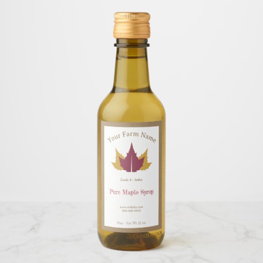 Rustikale Ahornsirup Kraft Etikett (Vorderseite)