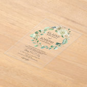 Rustikale Airy Botanical Neutral Floral Wedding Acryleinladungen (Ablage )