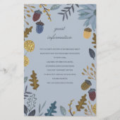 Rustikale Akorn-Blätter Hochzeit im Herbst Gästebu (Vorderseite)