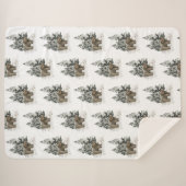 Rustikale Alaska Cabin Grizzly Bärenwald Sherpadecke (Vorderseite (Horizontal))