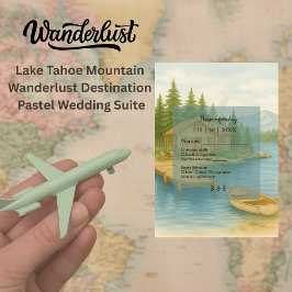 Rustikale Alp Lake Tahoe Hochzeit RSVP Karte