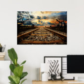 Rustikale Altbahntrassen Poster (Heimbüro)