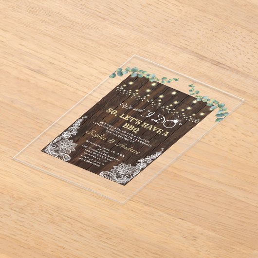 Rustikale alte Barriere Spitze Eukalyptus Ich mach Acryleinladungen (Ablage )