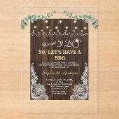 Rustikale alte Barriere Spitze Eukalyptus Ich mach Acryleinladungen (Vorderseite)