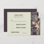 Rustikale Alte Bäume Hochzeit RSVP Karten (Vorne/Hinten)