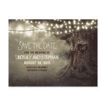 rustikale, alte Baumkarten Save the Date