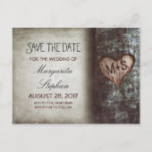 rustikale, alte Baumkarten Save the Date Ankündigungspostkarte (Vorderseite)