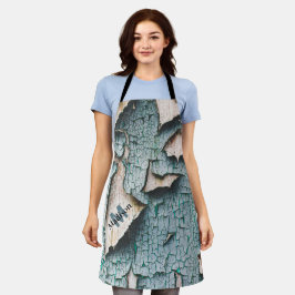 Rustikale alte blaugrüne Farbe Holz Custom Monogra Schürze