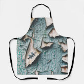 Rustikale alte blaugrüne Farbe Holz Custom Monogra Schürze (Vorderseite)