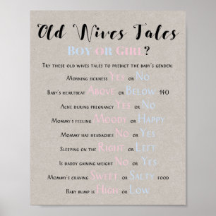 Rustikale Alte Ehefrauen zeigen Babydusche und Ges Poster