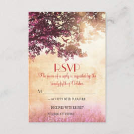 Rustikale alte Eichenbaumhochzeit RSVP Karten