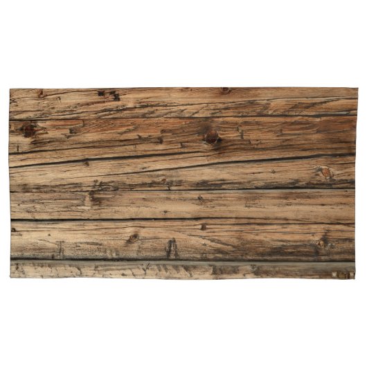 Rustikale alte Eichenholz-Lastwagenbretter Kissenbezug (Vorderseite-Links)