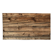 Rustikale alte Eichenholz-Lastwagenbretter Kissenbezug (Rückseite-Rechts)