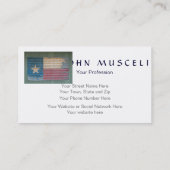 Rustikale alte einzige Stern-Flagge Texas Visitenkarte (Rückseite)