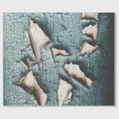 Rustikale, alte, hellblaue Schälfarbe Geschenkpapier (Flach)