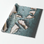 Rustikale, alte, hellblaue Schälfarbe Geschenkpapier (Ungerollt)