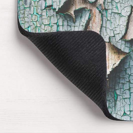 Rustikale, alte, hellblaue Schälfarbe Mousepad (Ecke)