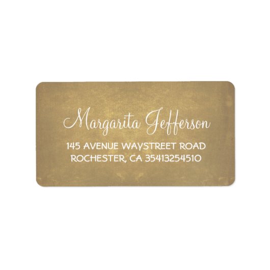 Rustikale Alte Hochzeit Adressaufkleber (Vorne)