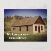 Rustikale Alte Hütte Ankündigung zur Sonnenbewegun Postkarte (Vorderseite)