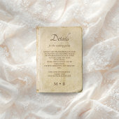 Rustikale alte Papier Jahrgang Hochzeitskarte Begleitkarte