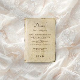 Rustikale alte Papier Jahrgang Hochzeitskarte Begleitkarte