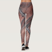 Rustikale alte rote Scheune Leggings mit Namen (Rückseite)