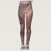 Rustikale alte rote Scheune Leggings mit Namen (Vorderseite)