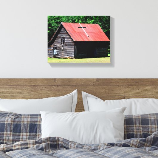 Rustikale alte Scheune Leinwanddruck (Insitu (Schlafzimmer))